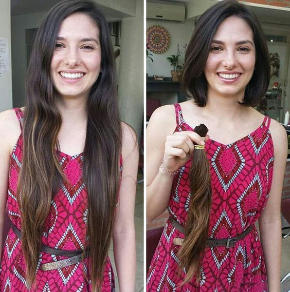 Antes y después de cortes de cabello