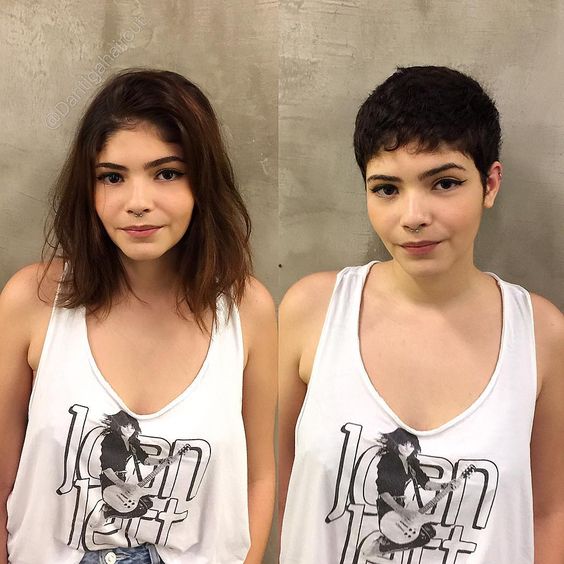 Antes y después de cortes de cabello