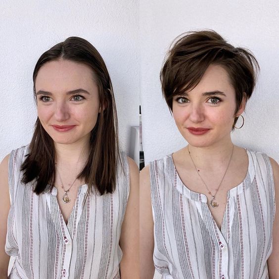Antes y después de cortes de cabello