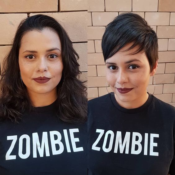 Antes y después de cortes de cabello