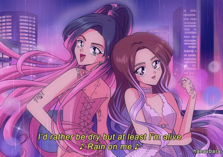 Artista hanavbara ilustra personajes al estilo de Sailor Moon; Ariana Grande y Lady Gaga