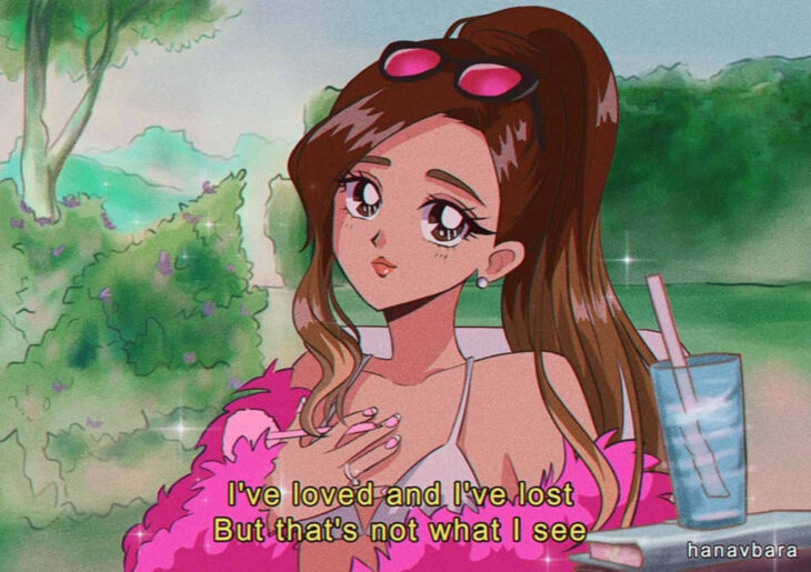 Artista hanavbara ilustra personajes al estilo de Sailor Moon; Ariana Grande