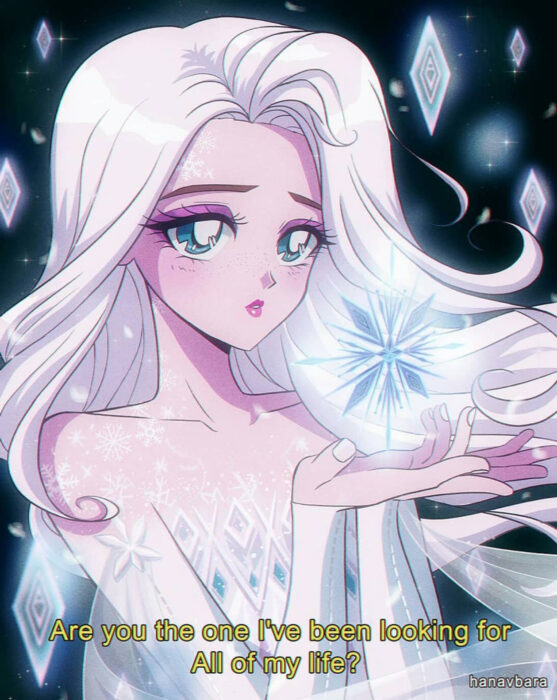 Artista hanavbara ilustra personajes al estilo de Sailor Moon; Frozen, Elsa
