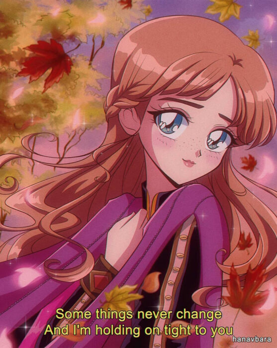Artista hanavbara ilustra personajes al estilo de Sailor Moon; Frozen, Anna
