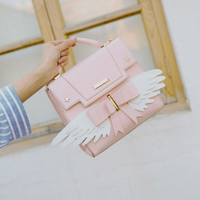 Bolsa de mano color rosa inspirada en sakura card captor