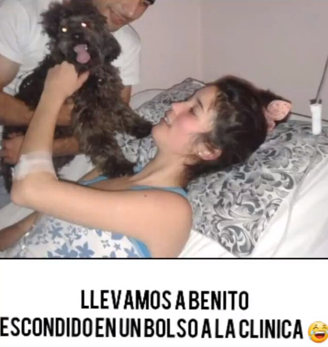 Captura de una publicación hecha por Belén, de Johanna y Benito en el hospital