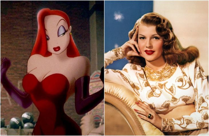 Jessica Rabbit de la película animada ¿Quién mató a Roger Rabbit?, inspirada en la actriz Rita Hayworth