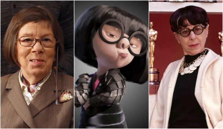 Edna Moda de la película de Disney Los increíbles Inspirada en la diseñadora Linda Hunt y la actriz Edith Head