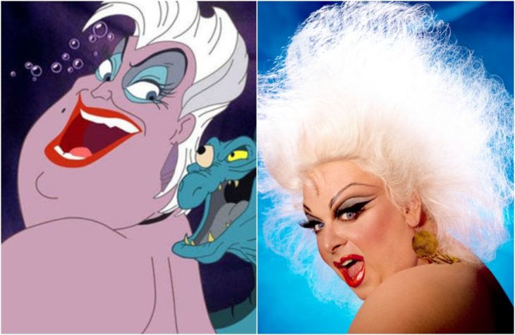 Úrsula, villana de la película de Disney La sirenita Inspirada en el drag queen Divine
