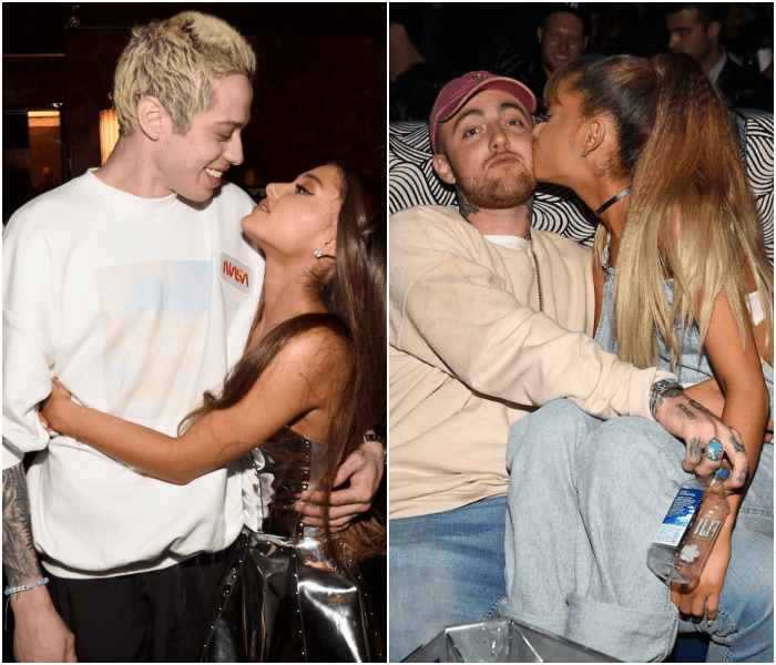 ariana grande y pete davidson, ariana grande y mac miller