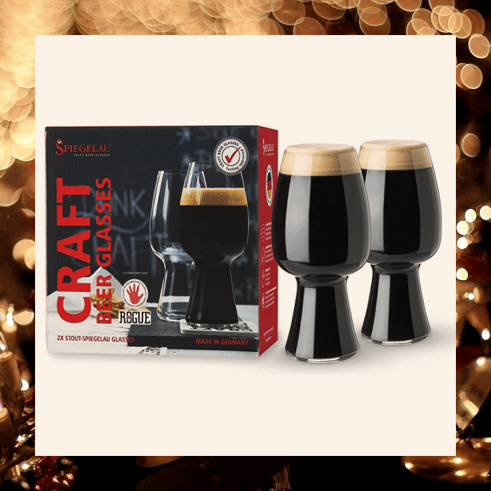set de vasos para cerveza con cerveza negra de regalo