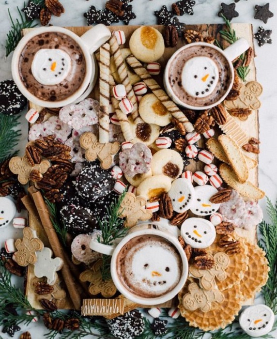 Tabla de chocolate caliente