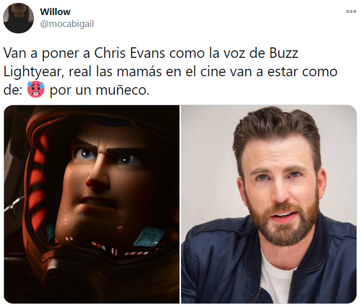 Screen shot de Twitter sobre proyecto Lightyear