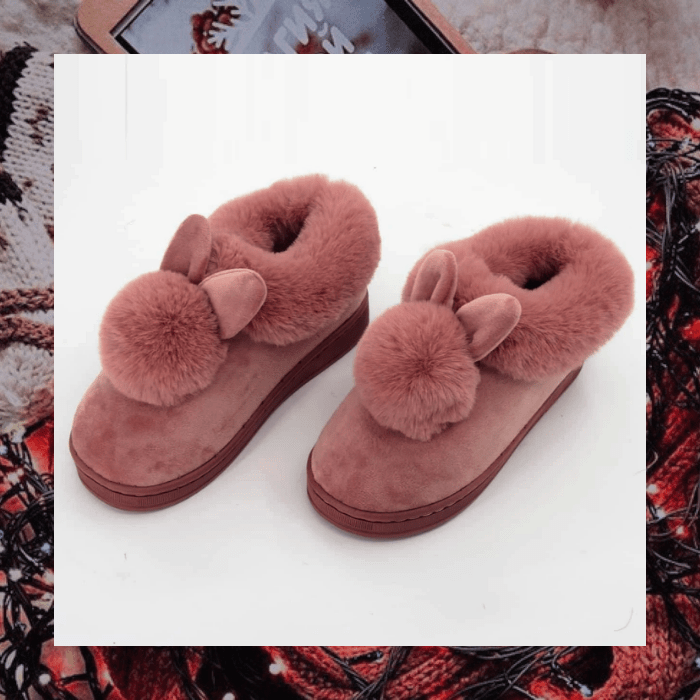 pantuflas calientitas rosas de shein