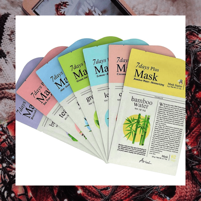 set de mascarillas ariul 7 days plus