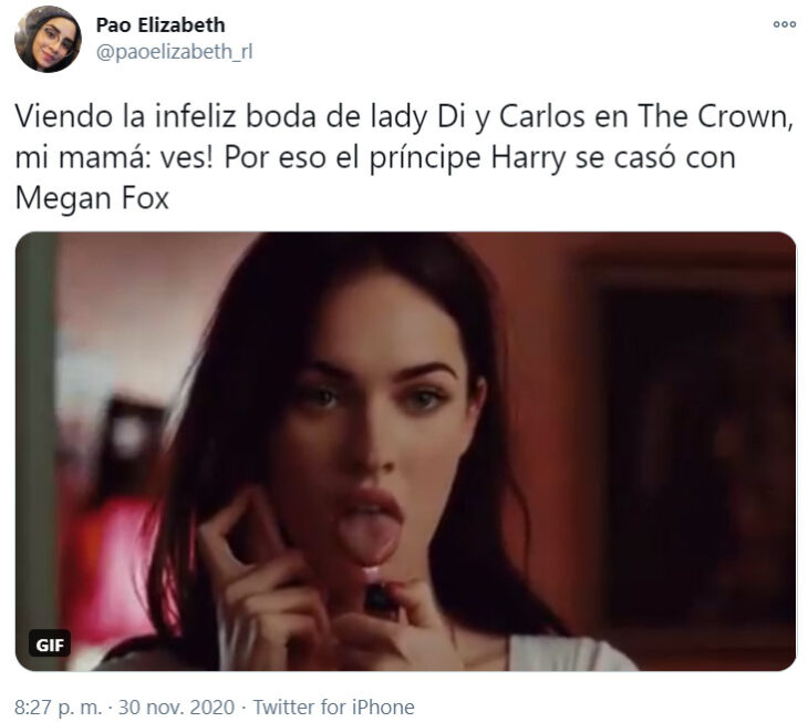 Comentario en Twitter sobre la cuarta temporada de 'The Crown'