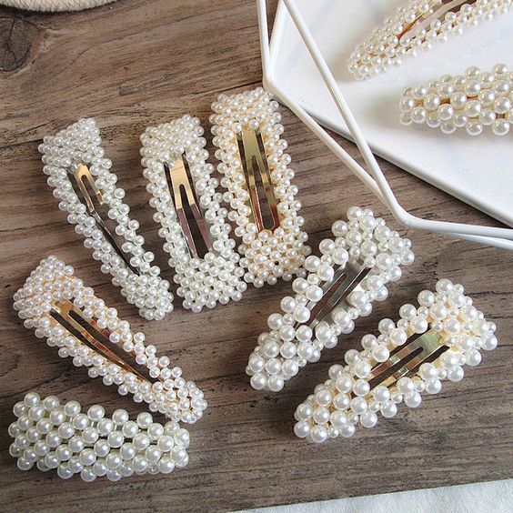 Broches anchos con perlas; Accesorios que puedes hacer tú misma