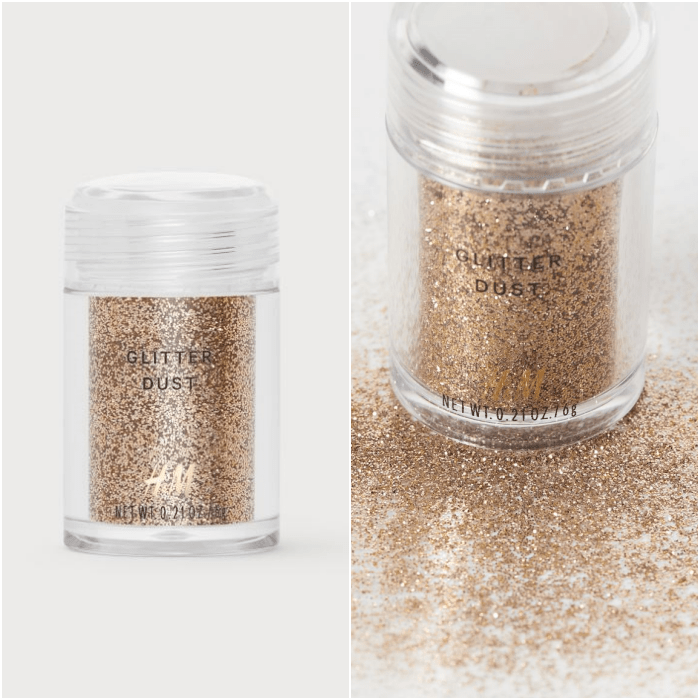 glitter dorado para los ojos