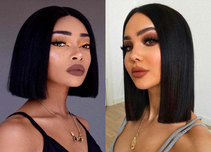Colores de cabello para chicas morenas; tinte negro profundo, inky black