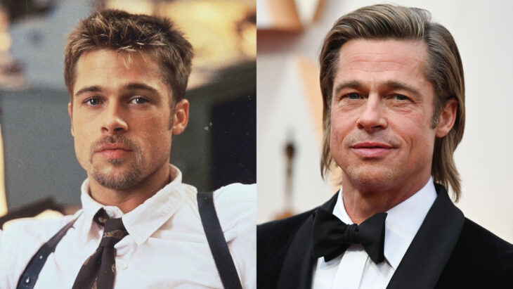 Comparación de Brad Pitt en 1995 vs actualmente
