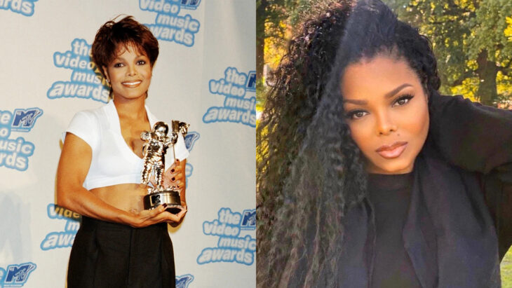 Comparación de Janet Jackson en 1995 vs actualmente
