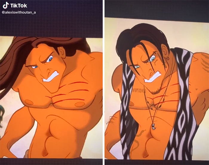 Tarzán en su versión gótica, ilustrada por Lexis Vanhecke; personajes Disney en una versión gótica y oscura
