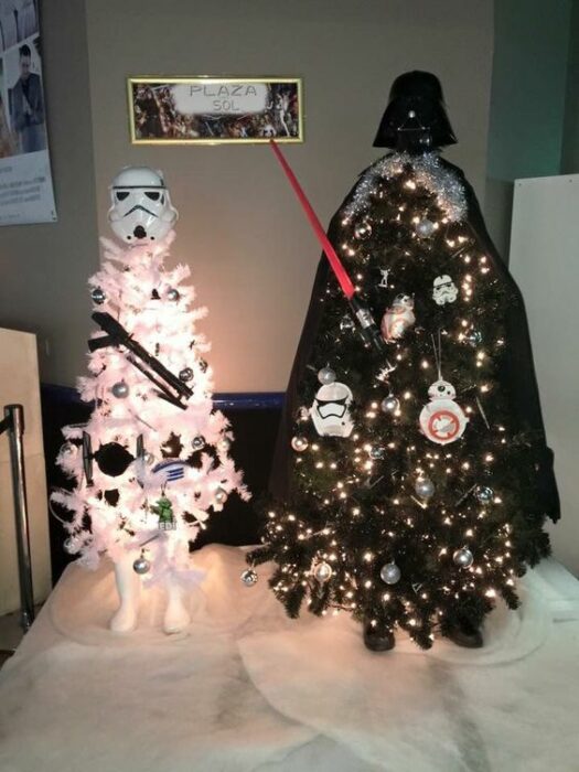 arbolito de Navidad decorado inspirado en Star Wars