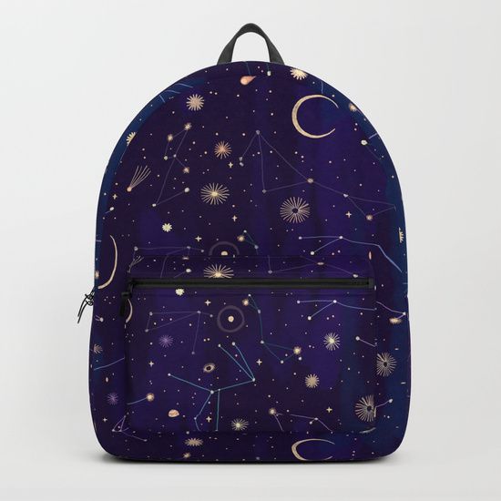 Mochila azul marino de galaxia