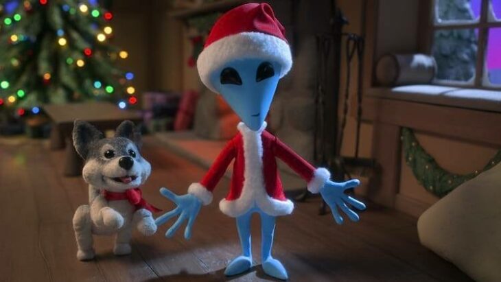 Escena de la película animada Navidad Xtraterrestre de Netflix