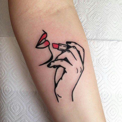 Tatuajes para las amantes del maquillaje