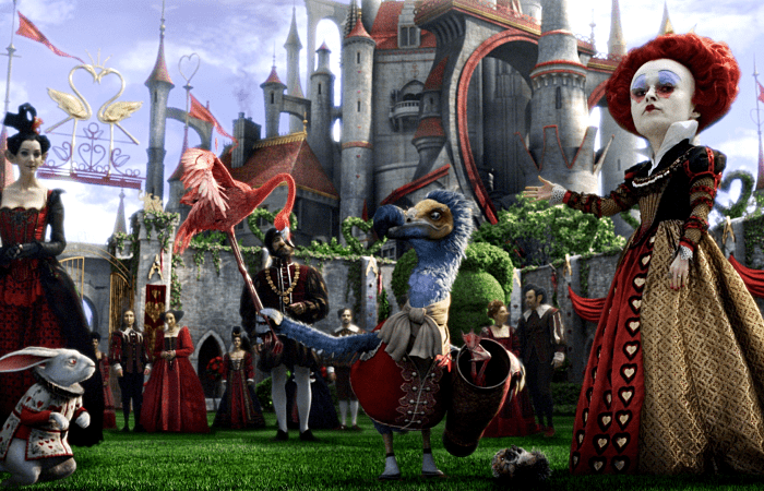 escena de la película alice in wonderland