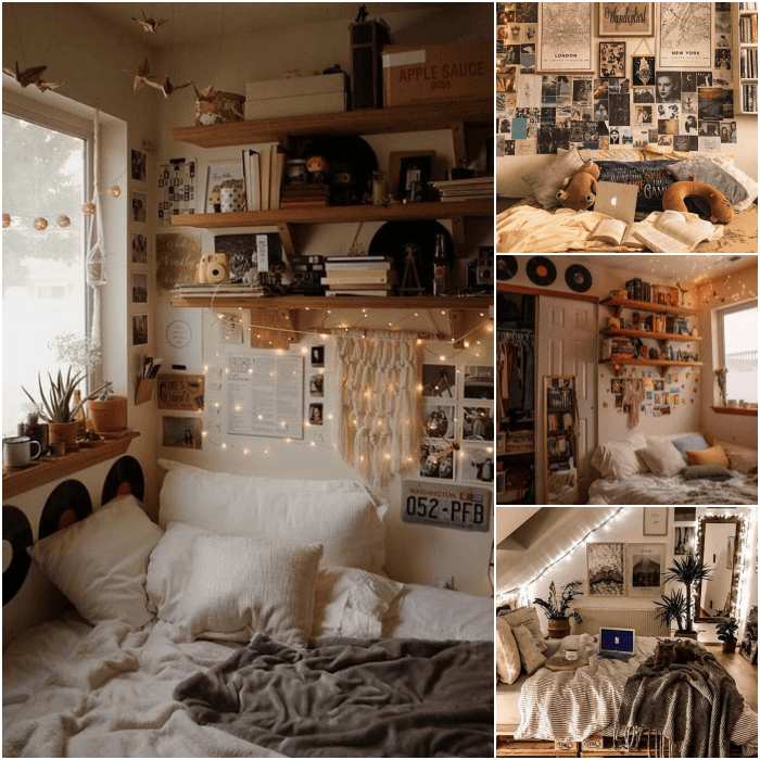 habitaciones con estilo vintage en colores blanco, beige y neutrales