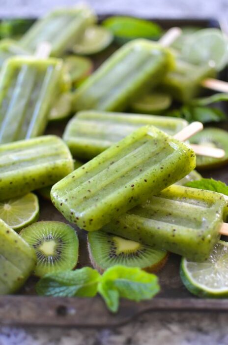 Paletas de kiwi con chía; snacks para no romper la dieta