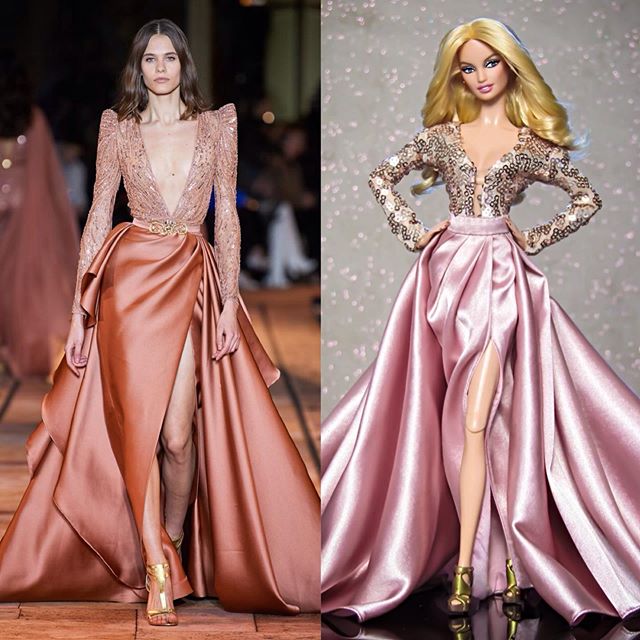 Creaciones de alta moda para Barbies por Shuiimedina