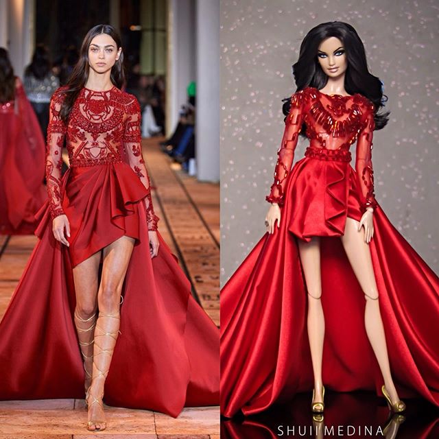 Creaciones de alta moda para Barbies por Shuiimedina