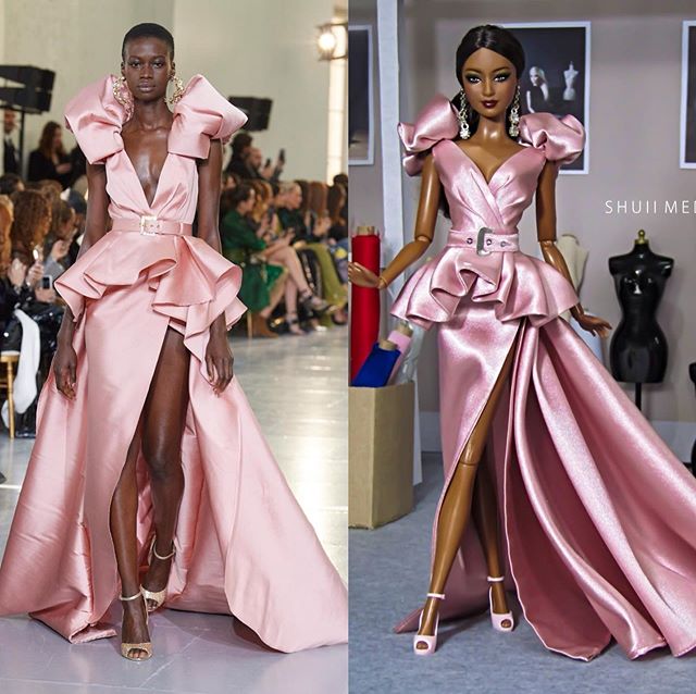 Creaciones de alta moda para Barbies por Shuiimedina