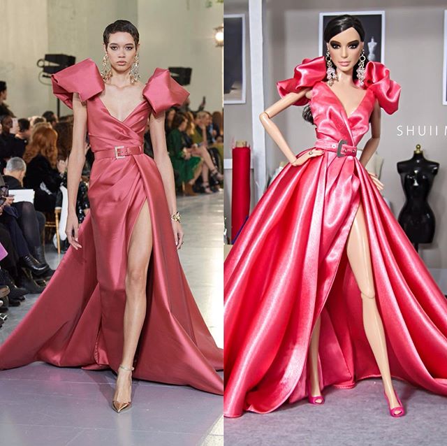 Creaciones de alta moda para Barbies por Shuiimedina