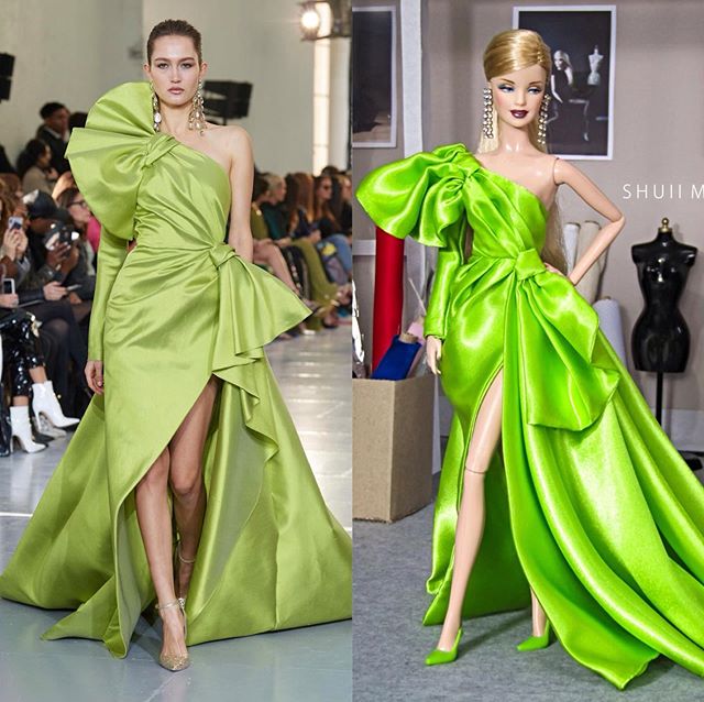 Creaciones de alta moda para Barbies por Shuiimedina