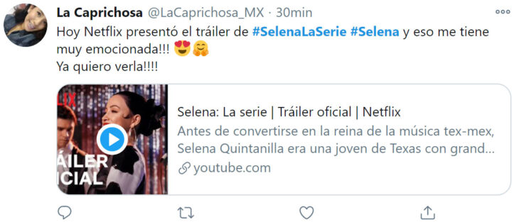 Reacción de Twitter ante el tráiler oficial de 'Selena: la serie'