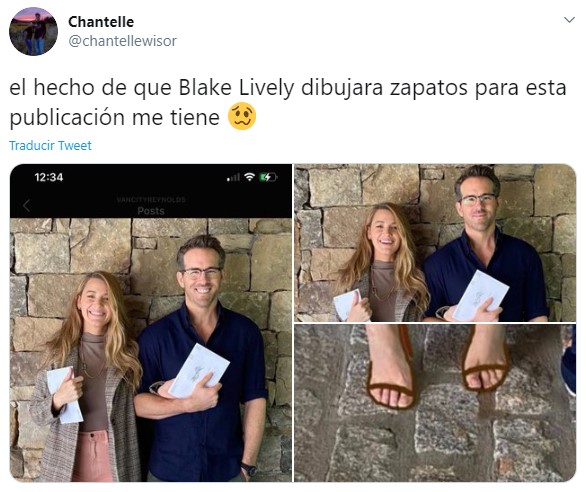 Tuit sobre Blake Lively pintando sus zapatos