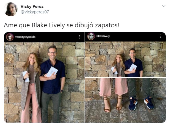 Tuit sobre Blake Lively pintando sus zapatos