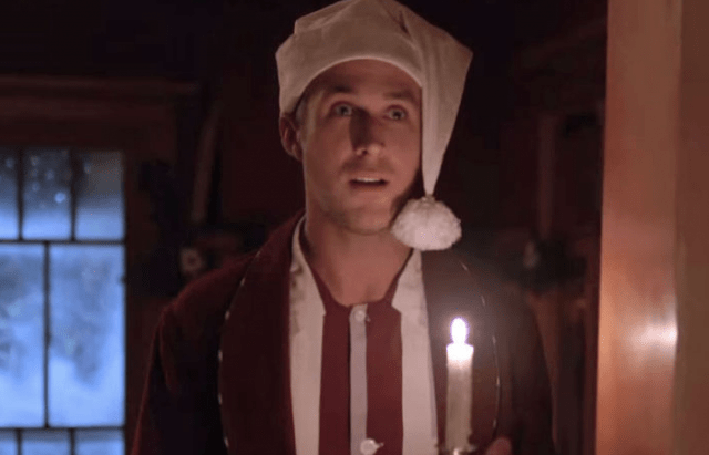 Ryan Gosling con gorro de santa