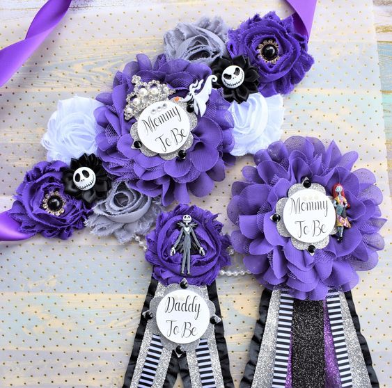 Prendedores baby shower de El extraño mundo de Jack