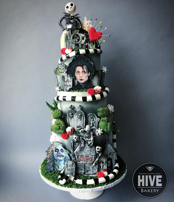 Pastel navideño inspirado en Tim Burton
