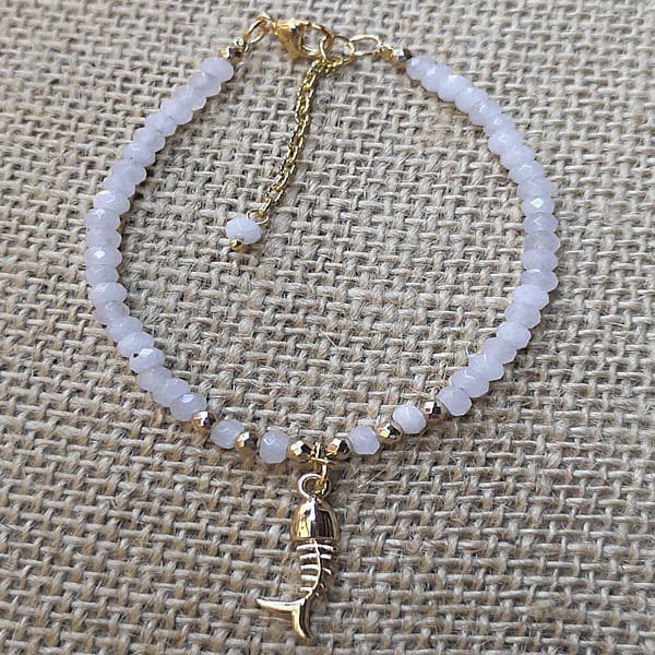 Pulsera con cuarzo blanco