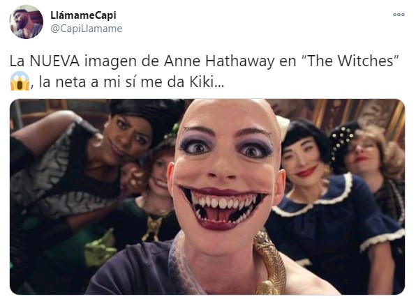 Tuit sobre Anne Hathaway como la Gran Bruja