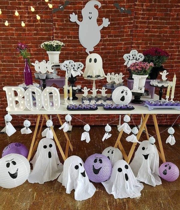 Mesa de dulces para Halloween