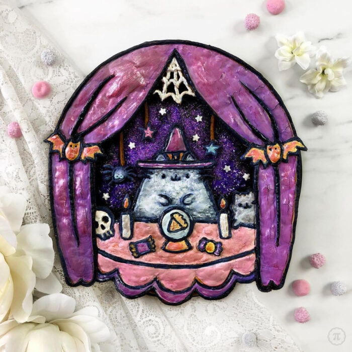 Pays de Halloween; Gato Pusheen como bruja