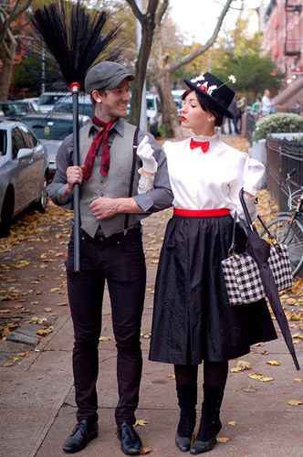 Disfraz de pareja inspirado en la película Mary Poppins