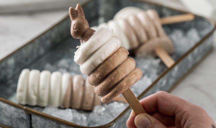 Paletas de chocolate conejo